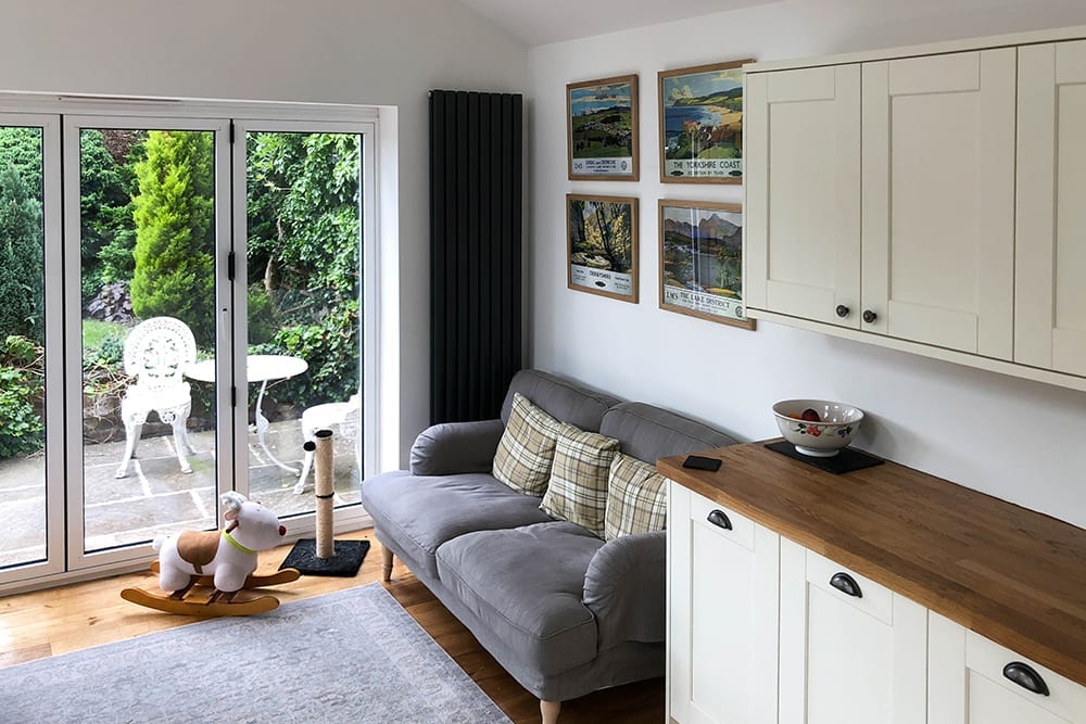 modern shaker kitchen in cream